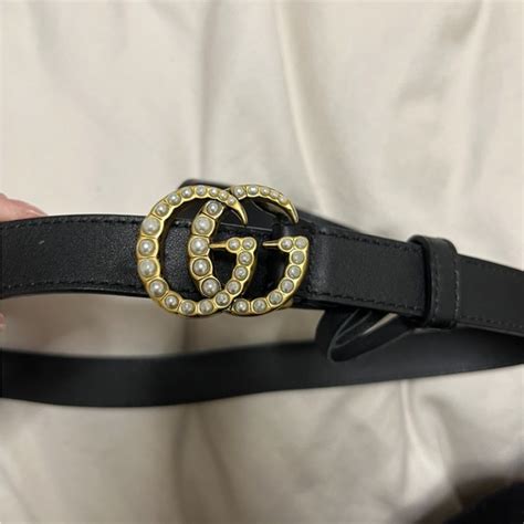 red pearl gucci belt|gucci pearl belt poshmark.